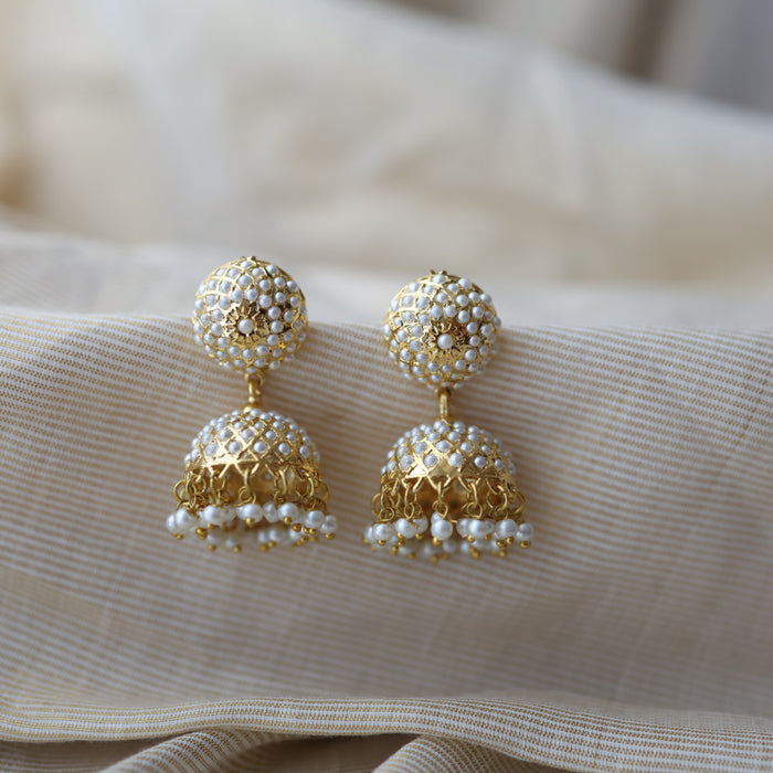Heritage pearl jumka earrings HJ268