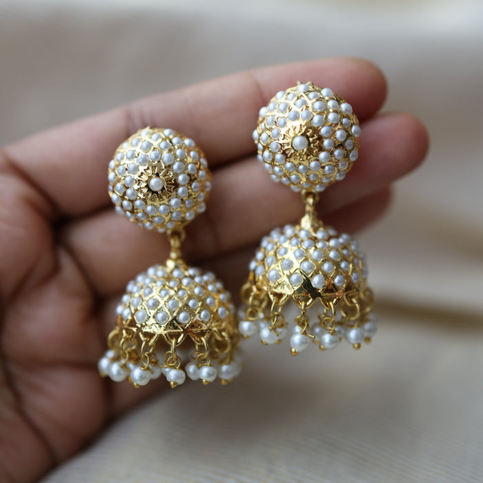 Heritage pearl jumka earrings HJ268