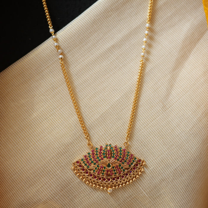 Heritage gold plated padakam long necklace HP211