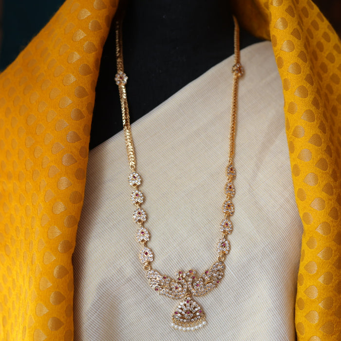 Heritage gold plated padakam long necklace HP213