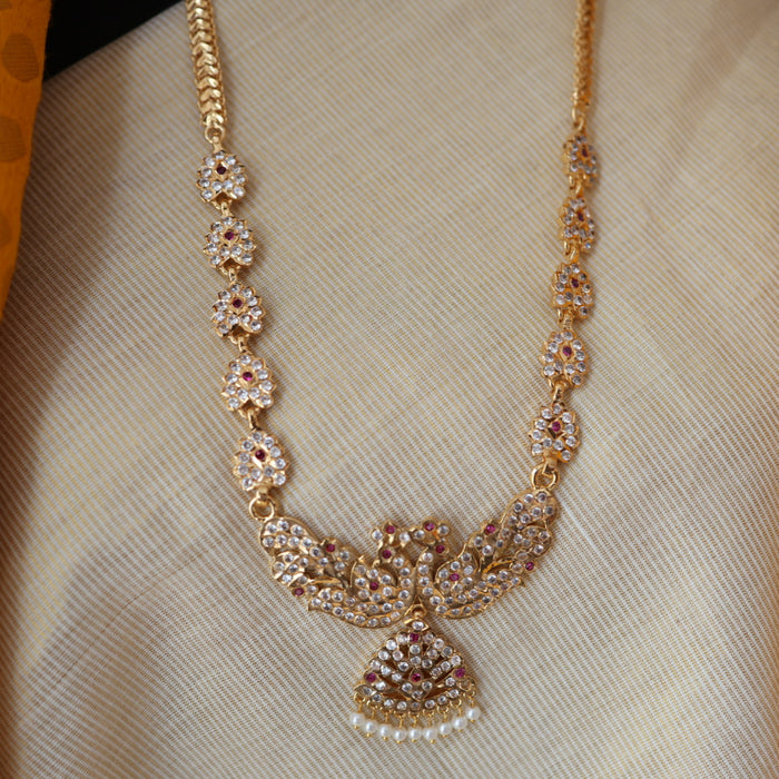 Heritage gold plated padakam long necklace HP213