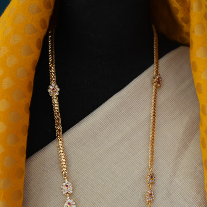 Heritage gold plated padakam long necklace HP213