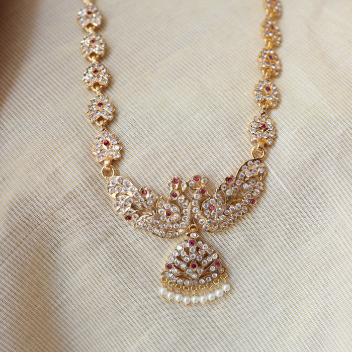 Heritage gold plated padakam long necklace HP213