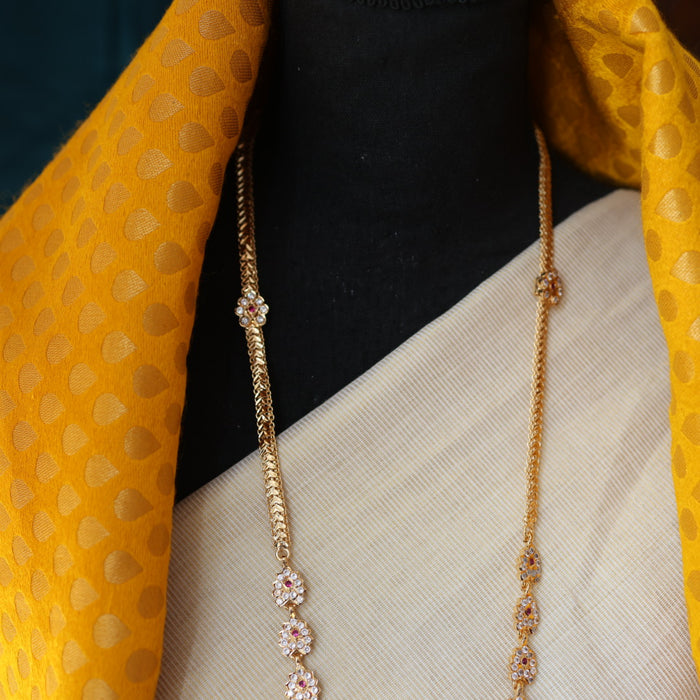 Heritage gold plated padakam long necklace HP213