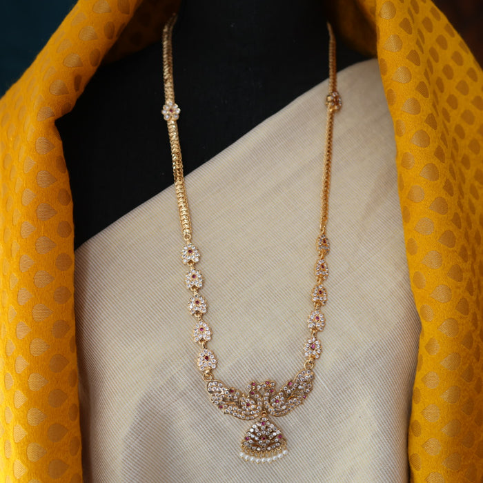 Heritage gold plated padakam long necklace HP213