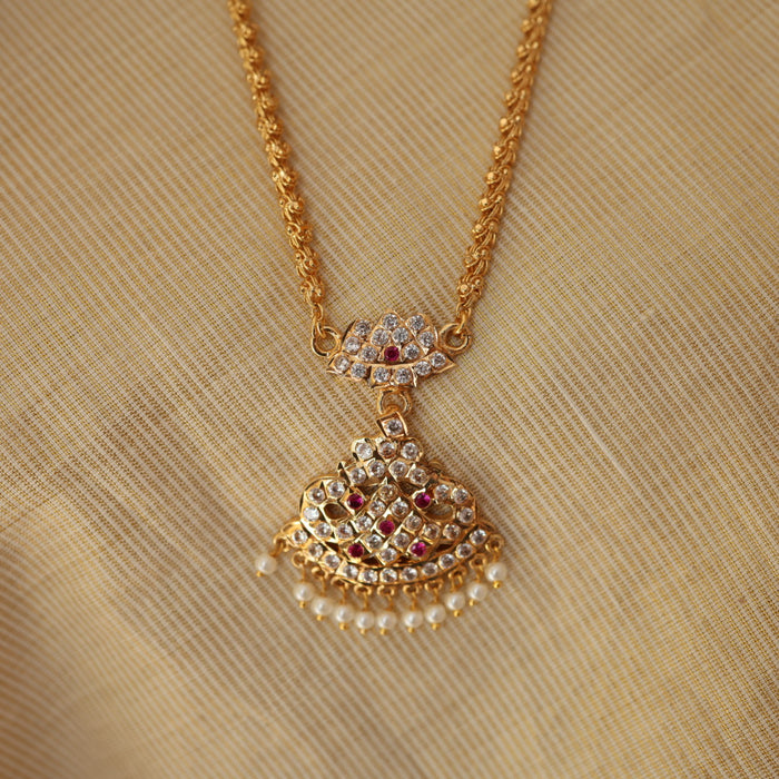 Heritage gold plated padakam long necklace HP215