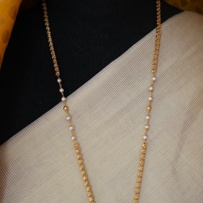 Heritage gold plated padakam long necklace HP215