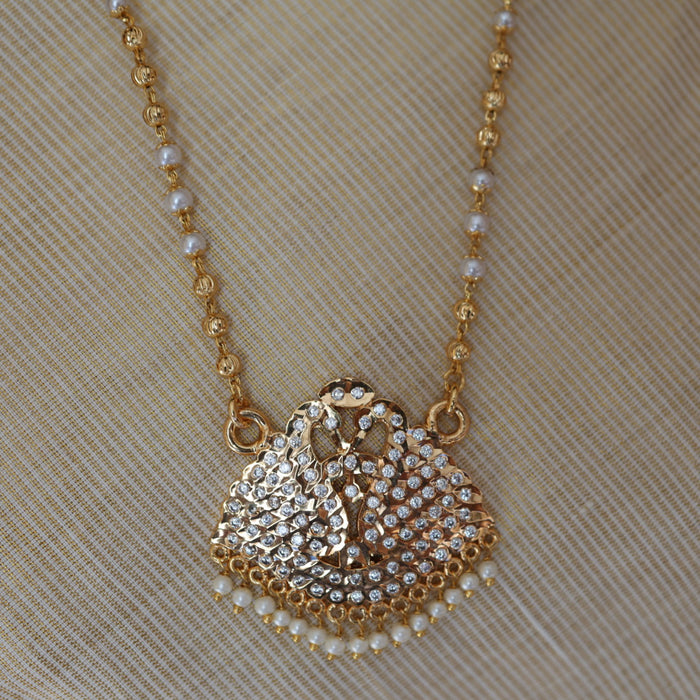 Heritage gold plated padakam long necklace HP216