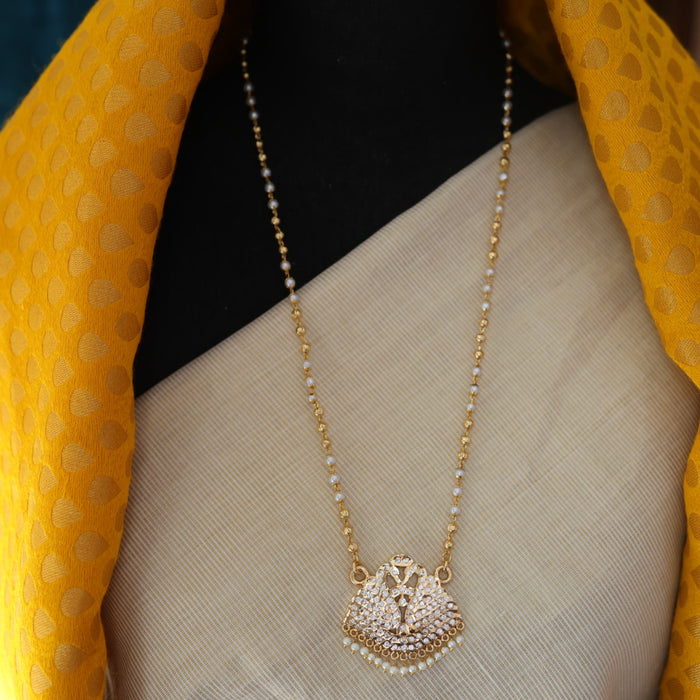 Heritage gold plated padakam long necklace HP216