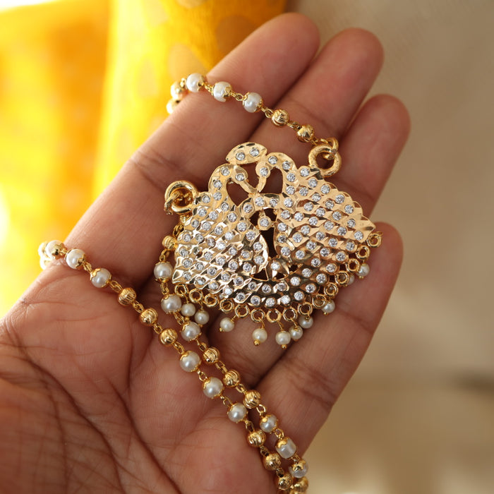 Heritage gold plated padakam long necklace HP216