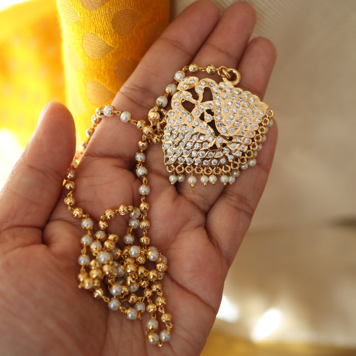 Heritage gold plated padakam long necklace HP216