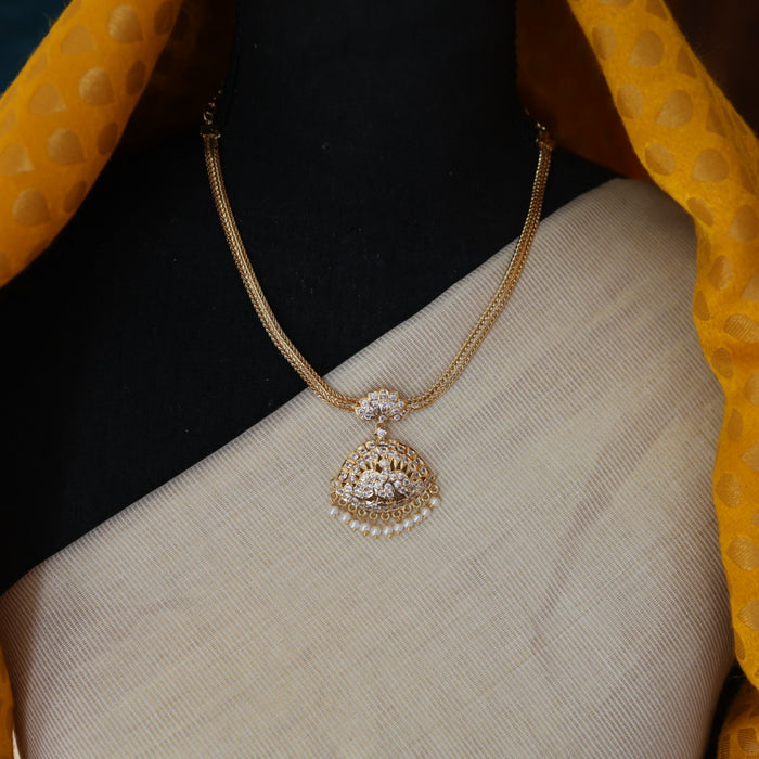 Heritage gold plated short necklace H543