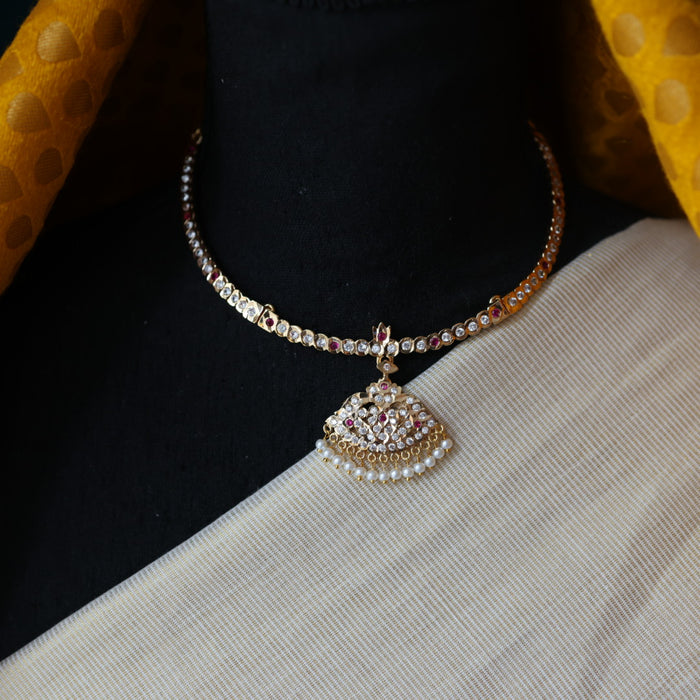 Heritage gold plated short necklace H399
