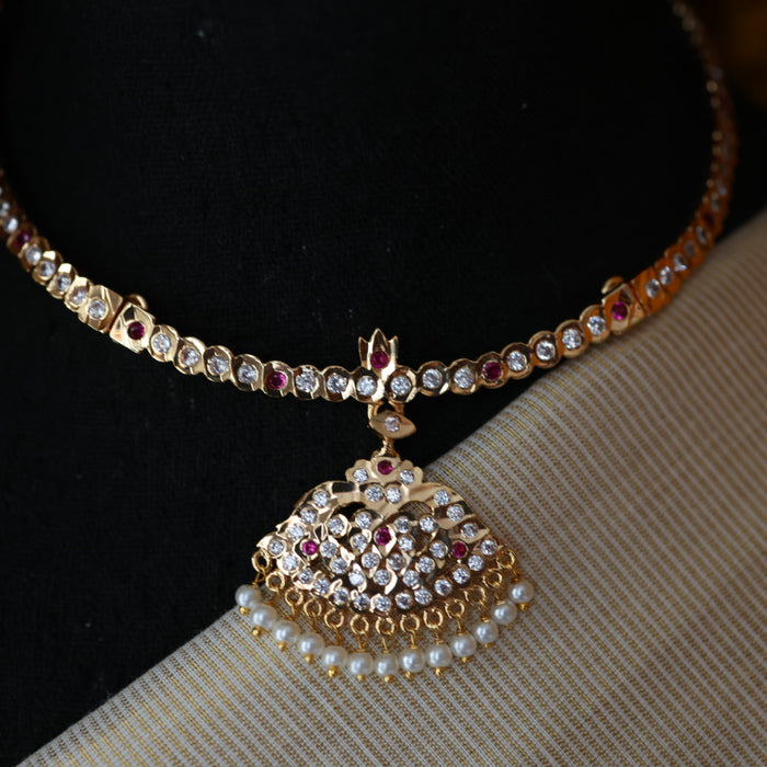 Heritage gold plated short necklace H399