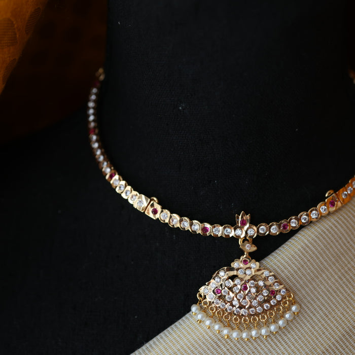 Heritage gold plated short necklace H399
