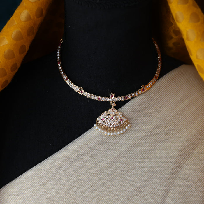 Heritage gold plated short necklace H399