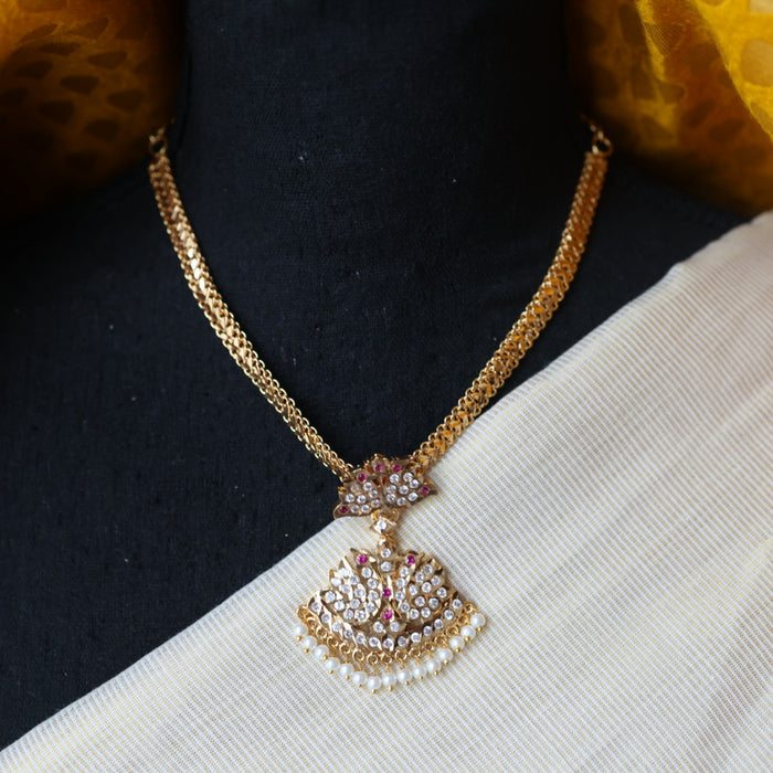 Heritage gold plated short necklace H432