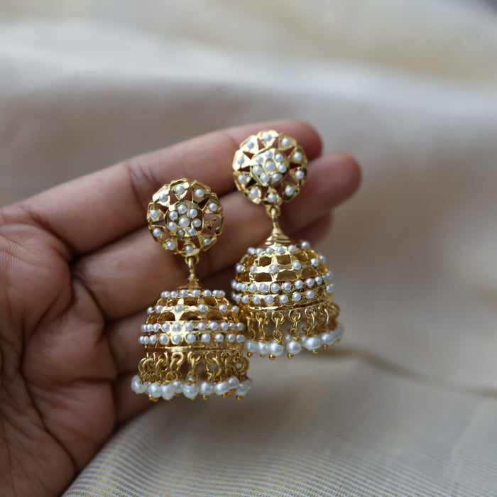Heritage pearl jumka earrings HJ5678