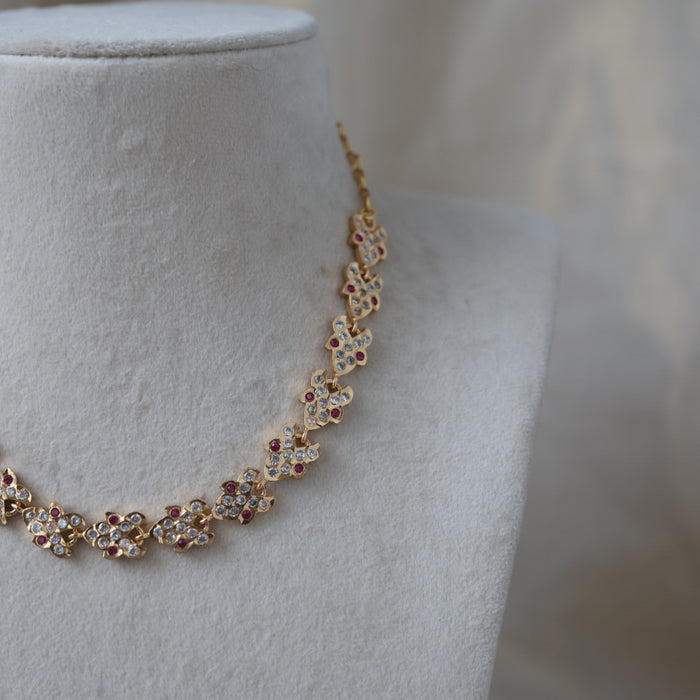 Heritage gold plated short necklace H422