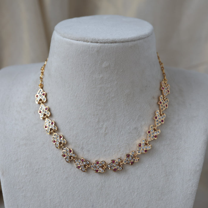 Heritage gold plated short necklace H422