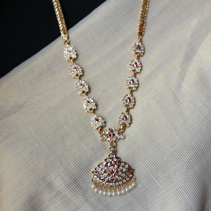 Heritage gold plated padakam long necklace HP2121