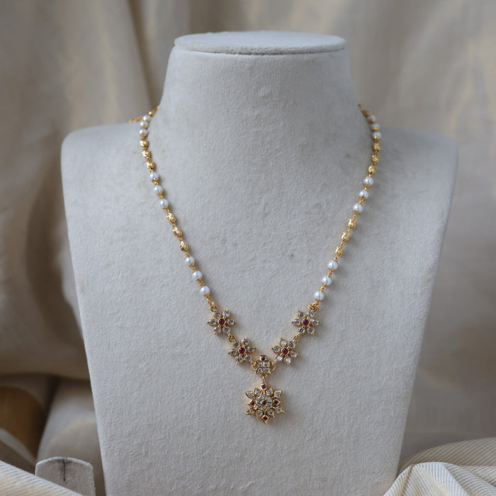 Heritage gold plated short necklace H4682
