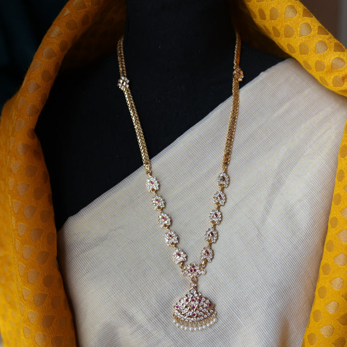 Heritage gold plated padakam long necklace HP2121