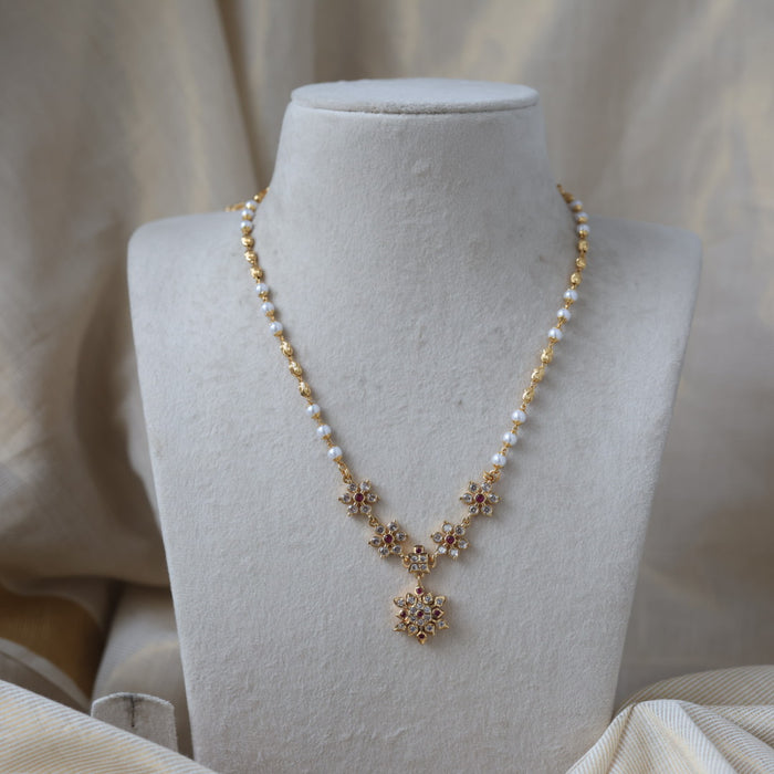 Heritage gold plated short necklace H4682