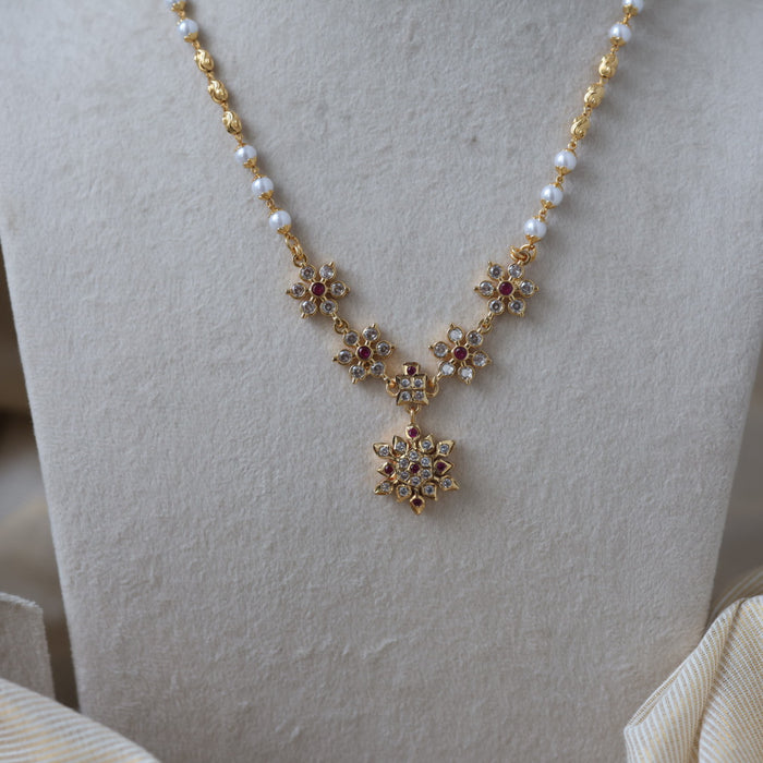 Heritage gold plated short necklace H4682