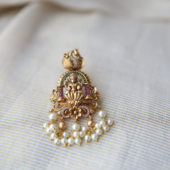Antique temple design drop earrings AD566