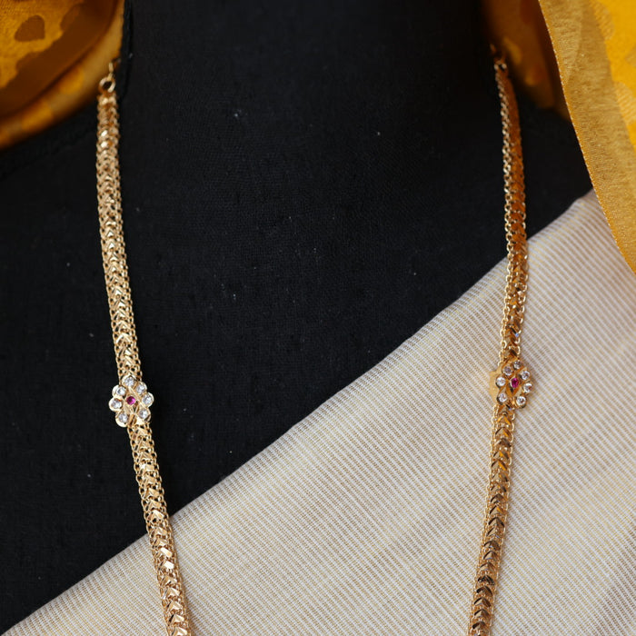 Heritage gold plated padakam long necklace HP2121