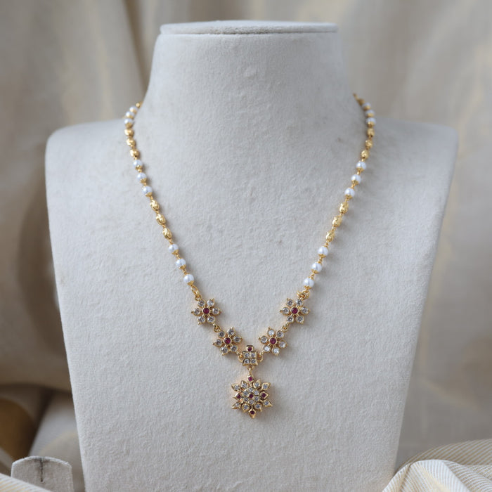 Heritage gold plated short necklace H4682