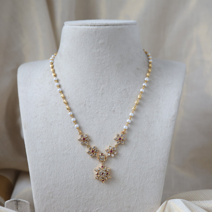 Heritage gold plated short necklace H4682