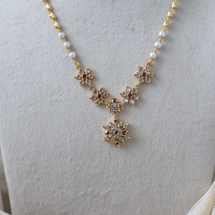 Heritage gold plated short necklace H4682