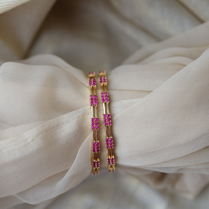 Heritage gold plated pearl bangle (1 set  of 2 bangles) HB6112