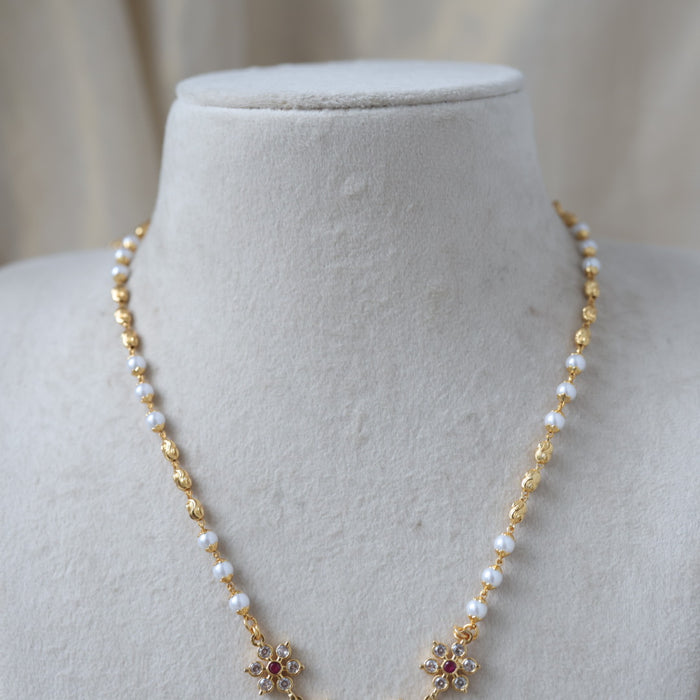 Heritage gold plated short necklace H4682