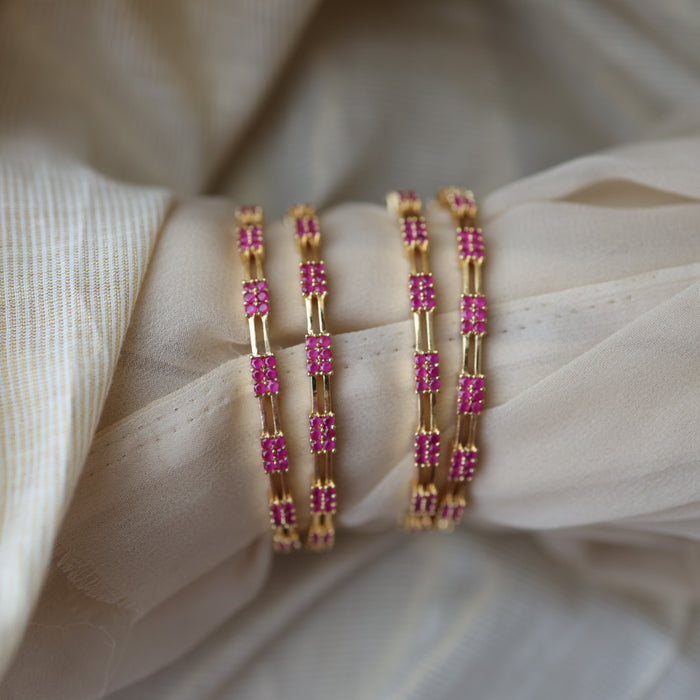 Heritage gold plated pearl bangle (1 set  of 2 bangles) HB6112