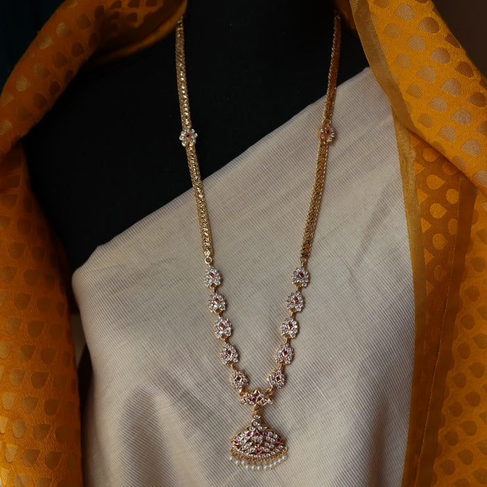 Heritage gold plated padakam long necklace HP2121