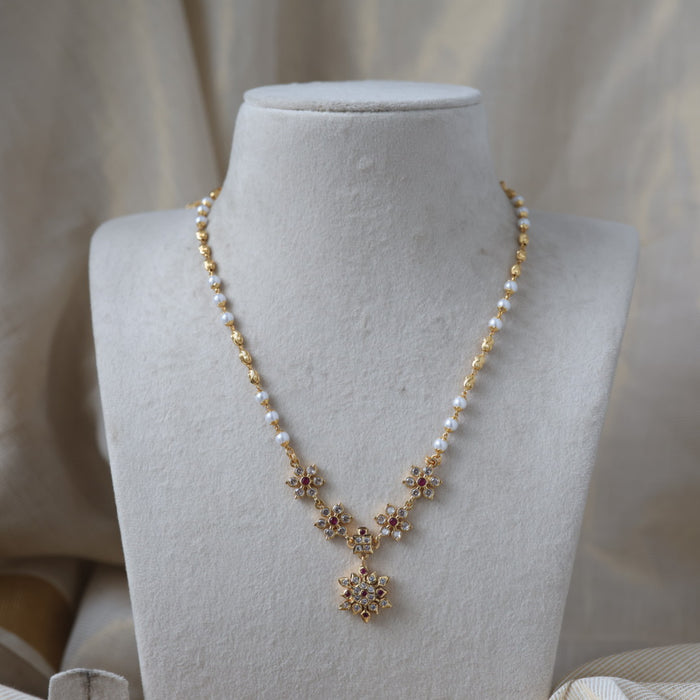 Heritage gold plated short necklace H4682