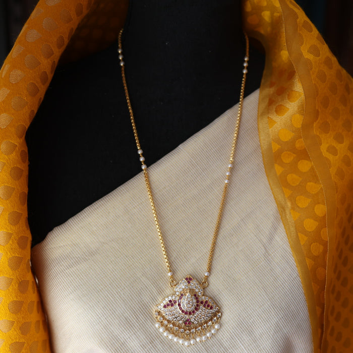 Heritage gold plated padakam long necklace HP322