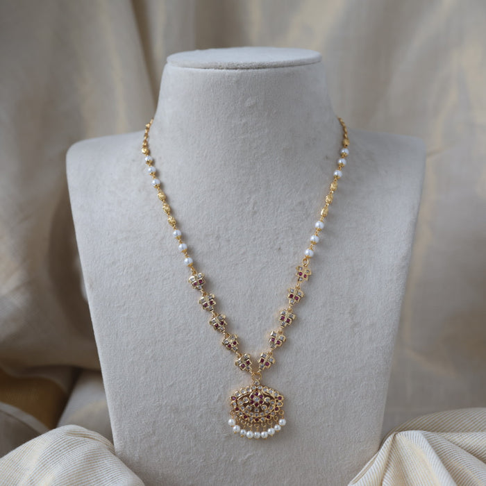 Heritage gold plated short necklace H6723