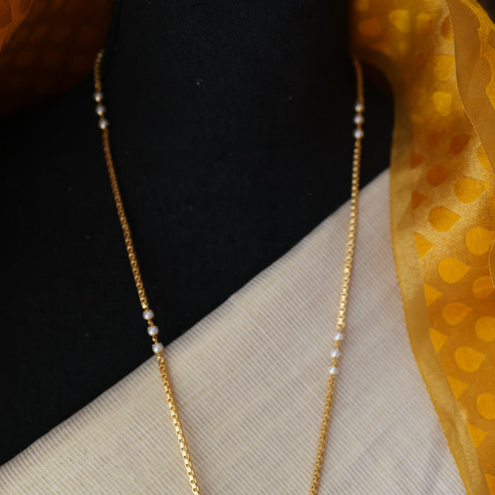 Heritage gold plated padakam long necklace HP322