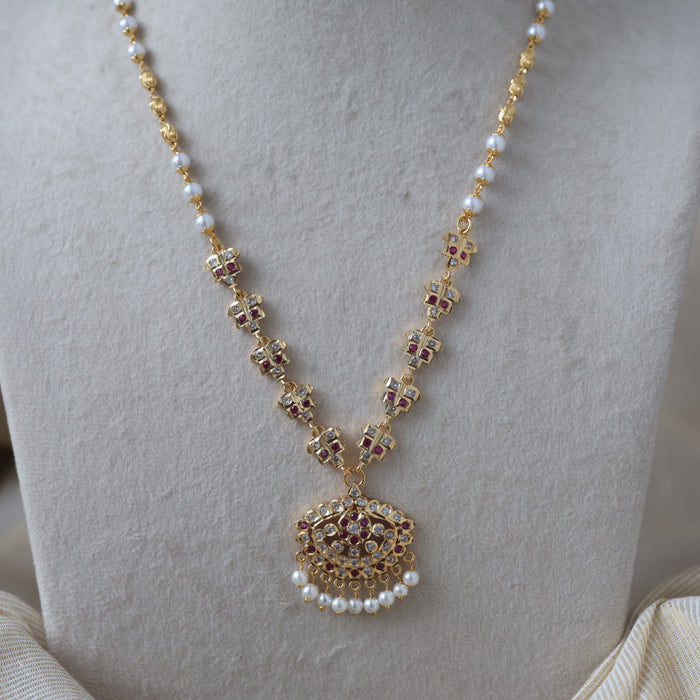 Heritage gold plated short necklace H6723