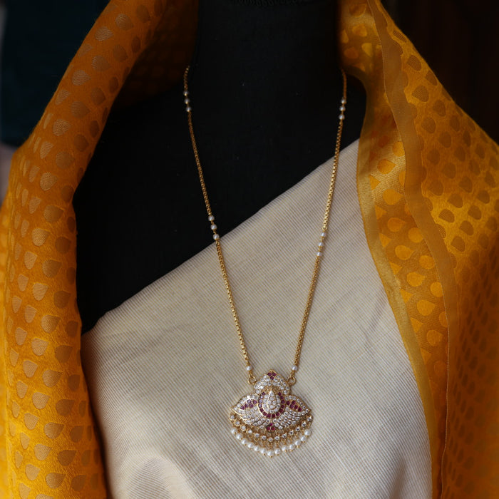 Heritage gold plated padakam long necklace HP322