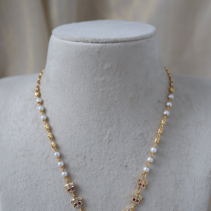 Heritage gold plated short necklace H6723