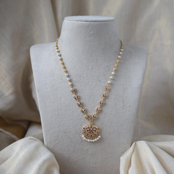 Heritage gold plated short necklace H6723