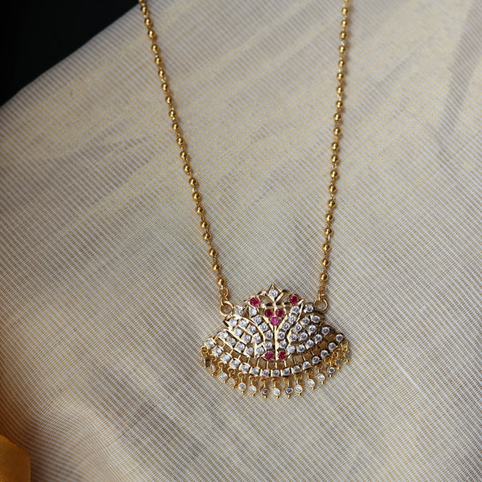 Heritage gold plated padakam long necklace HP1123