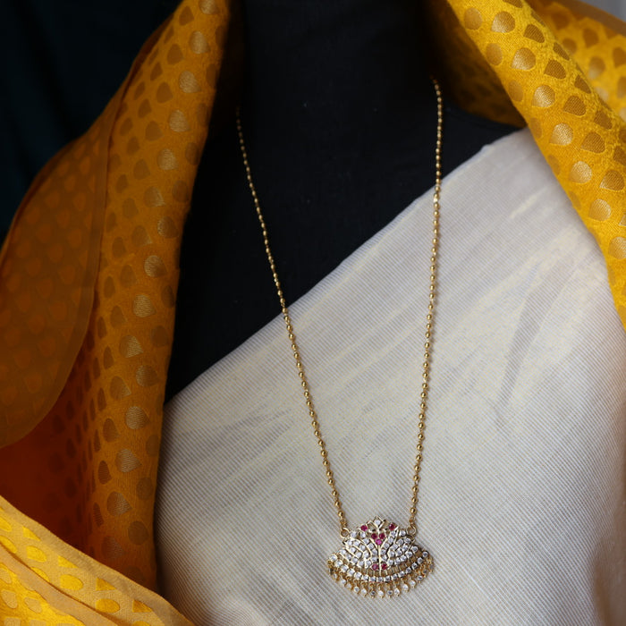 Heritage gold plated padakam long necklace HP1123