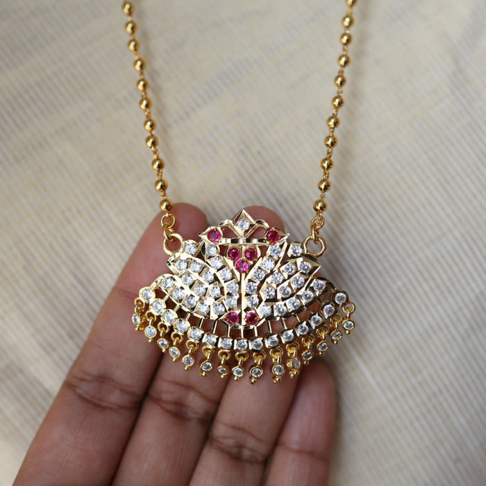 Heritage gold plated padakam long necklace HP1123