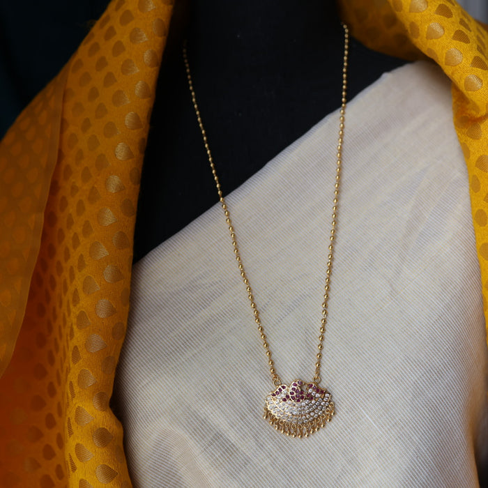 Heritage gold plated padakam long necklace HP218